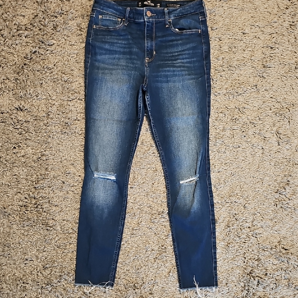 Hollister Women's Dark Blue Skinny Jeans
